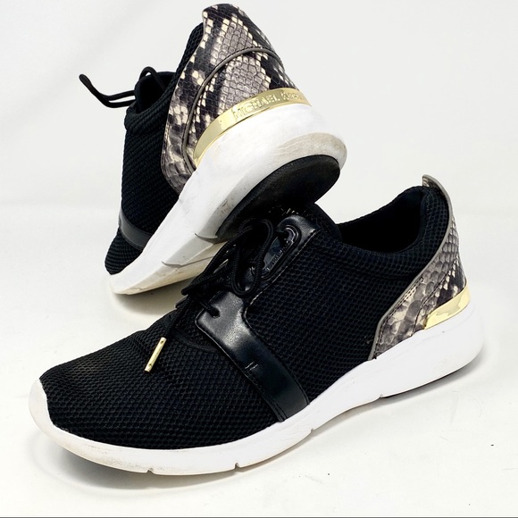 Michael Kors Shoes - Michael Kors | Black & Gold Sneakers